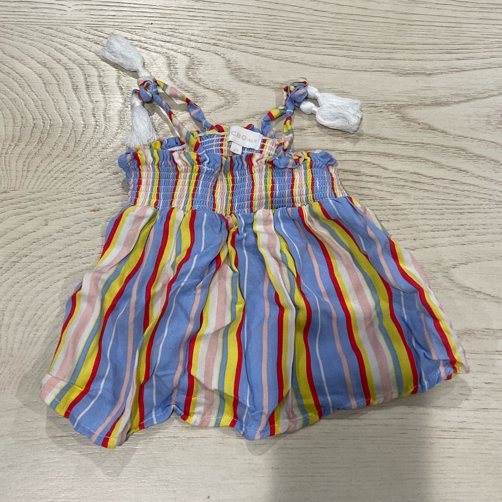 BCBG GIRLS DRESS 2T COLORFUL STRIPED